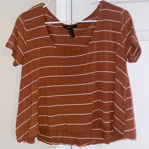 Striped Off the Shoulder Crop Top